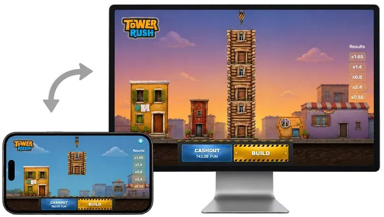 Tower Rush mobile vs desktop